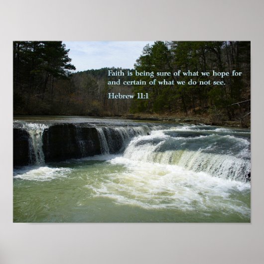 Hebreeuws 11:1 Waterval Poster (Voorkant)