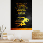 Hebreeuws 12:1-2 Bijbelversie Poster (Keuken)