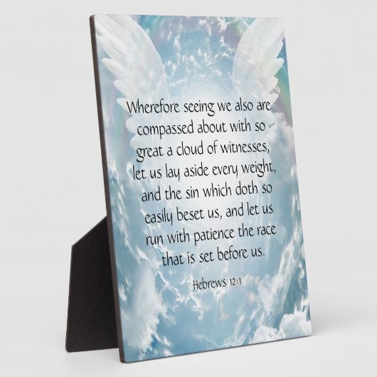 Hebreeuws 12:1 fotoplaat (Zijkant)