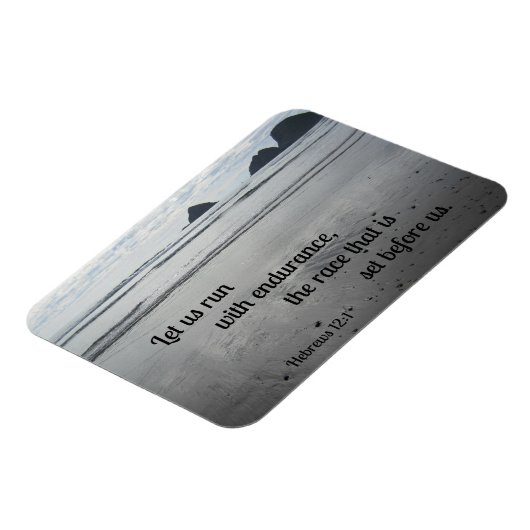 Hebreeuws 12:1 Laten we met duurzaamheid lopen... Magneet (Linkerzijde)