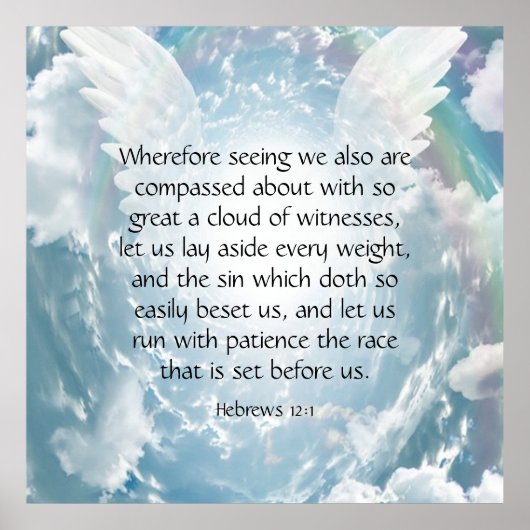 Hebreeuws 12:1 poster (Voorkant)