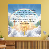 Hebreeuws 12:2 canvas afdruk (Insitu (Woonkamer))