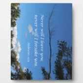 Hebreeuws 13:5 Ik zal je nooit verlaten Fotoplaat (Voorkant)