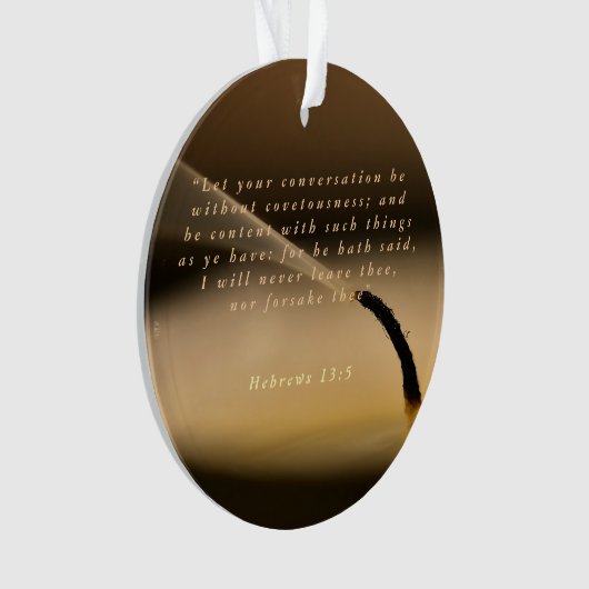 Hebreeuws 13:5 ornament (voorkant)