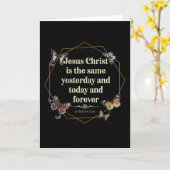 Hebreeuws 13 8 Christelijke Bijbelprijsopgave Kaart (Gele Bloem)