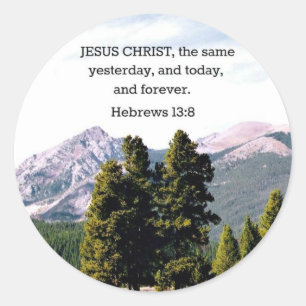 Hebreeuws 13:8 ronde sticker