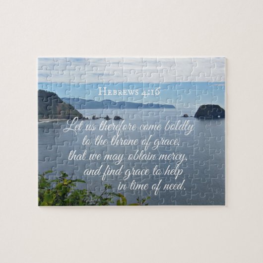 Hebreeuws 4:16 Laten we daarom moedig naar de Legpuzzel (Horizontaal)