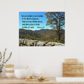 Hebreeuws 4:16 Laten we daarom moedig naar de Poster (Keuken)