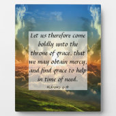 Hebreeuws 4:16 Plaque Fotoplaat (Voorkant)