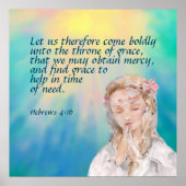 Hebreeuws 4:16 poster (Voorkant)