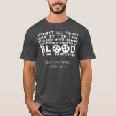 Hebreeuws 9:22 King James Bible Shirt (Voorkant)
