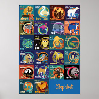Hebreeuws Alfabet Poster