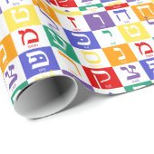 Hebreeuws Alfabet Wrapping Paper Cadeaupapier (Rol Hoek)