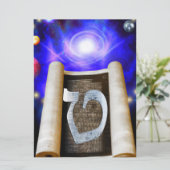 Hebreeuws Alphabet Invitation Kaart (Staand voorkant)