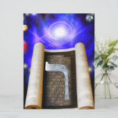 Hebreeuws Alphabet Invitation Kaart (Staand voorkant)