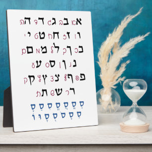 Hebreeuws Alphabet met Nikkud Jewish Education Col Fotoplaat