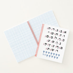 Hebreeuws Alphabet met Nikkud Jewish Education Col Notitieboek