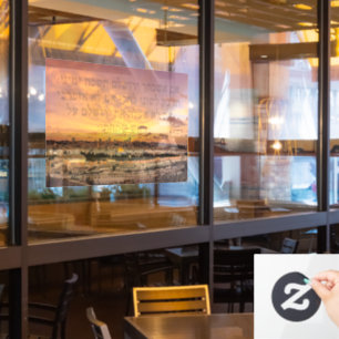 Hebreeuws "Als ik je vergeet, O Jerusalem" Psalm V Raamsticker