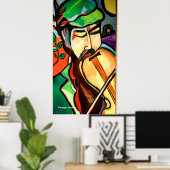 Hebreeuws Fiddler door Georgie Hanson Poster (Thuiskantoor)