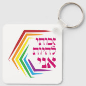 Hebreeuws: Ik heb het recht om mij te zijn - Joods Sleutelhanger (Achterkant)