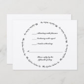 Hebreeuws Joods huwelijk RSVP Ivory Metallic (Voorkant / Achterkant)