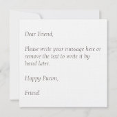 Hebreeuws Purim Sameach Megillat Esther Kaart (Achterkant)