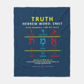 Hebreeuws Word Emet Fleece Deken (Voorkant)