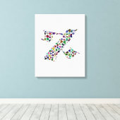 Hebreeuwse brief ALEF Canvas Afdruk (Insitu (Houten vloer))