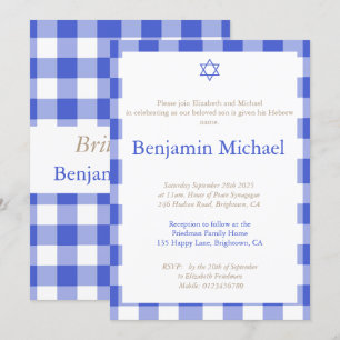 Hebreeuwse Brit Shalom naamgeving voor baby jongen Kaart