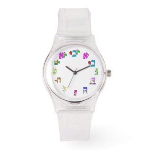 Hebreeuwse cartoon, horloge