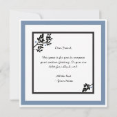 Hebreeuwse dankbaarheid & zegen gesimuleerd papier bedankkaart (Achterkant)