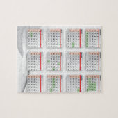 Hebreeuwse Engelse kalender 2016-2017 Legpuzzel (Horizontaal)