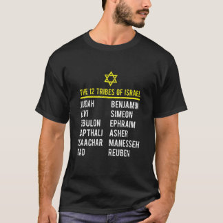 Hebreeuwse Israëliet T 12 stammen van Israël Yah T-shirt