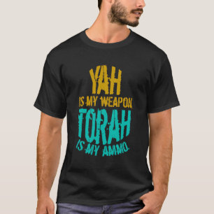 Hebreeuwse Israëlitische kleding Yah is mijn wapen T-shirt