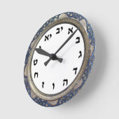 Hebreeuwse klok joodse alfabet-nummers Aleph Bet (Hoek)