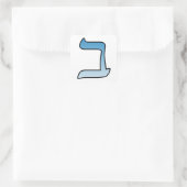 Hebreeuwse letter b vierkante sticker (Tas)