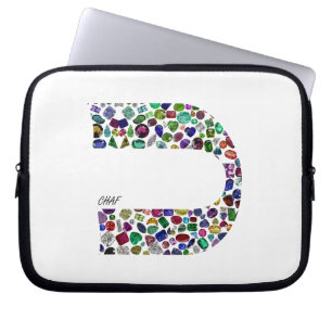 Hebreeuwse letter 'CHAF' gemaakt met Pareltjes in Laptop Sleeve