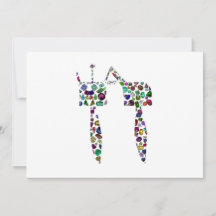 Hebreeuwse letter 'CHET' gemaakt met diamanten en 