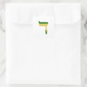 Hebreeuwse letters borduursel-stijl Dalet Vierkante Sticker (Tas)