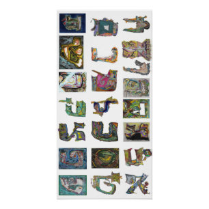 Hebreeuwse letters perfect poster