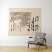 Hebreeuwse Megillat Ruth citaat - Boek van Ruth Sh Wandkleed (In Situ (horizontaal))