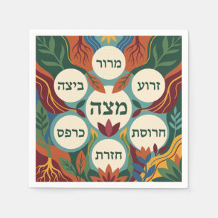 Hebreeuwse Pesach Seder Bord voor Pesach-diner Servet