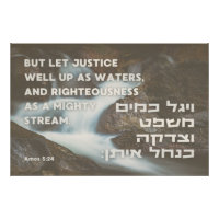 Hebreeuwse profeet Amos Quote Justice & Righteines