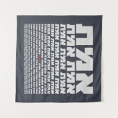 Hebreeuwse Typografie "EMMET" - "The Truth" Light Wandkleed (Voorkant (horizontaal))