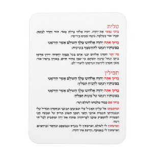 Hebreeuwse zegels voor Tallit en Tefillin Magneet