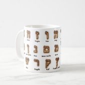 Hébreu Alef Bet Mug (Devant gauche)