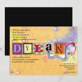 Hébreu de l'éléphant Jewish Baby Naming Invitation (Devant / Derrière)