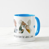 Hébreu papa Photo Collage Fête des pères Mug (Devant droit)