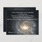 Hébreux 11:6 Carte de mémorisation de verset bibli (Devant / Derrière)