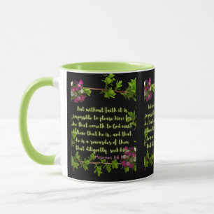 Hébreux 11:6 KJV Bible Verse Pic Mug à deux tons